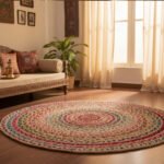 PREMIUM HANDWOVEN JUTE ROUND BRAIDED RUGS FOR LIVING ROOM, DINING AREA & OFFICE – SUSTAINABLE AREA ROUND RUGS | BR02 | VERONE RUGS