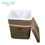 Premium Rectangular Laundry Hamper | Storage Basket with Lid | LB01| VERONE RUGS - Image 5