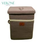 Premium Rectangular Laundry Hamper | Storage Basket with Lid | LB01| VERONE RUGS - Image 3