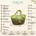 Boho Aesthetic Lunch Carrier and Fruit Basket with Lid | Multi-Utility Storage Basket | UB01 | VERONE RUGS - Image 7