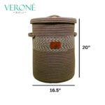 Premium Laundry Hamper | Storage Basket with Lid | LB04 | VERONE RUGS - Image 9