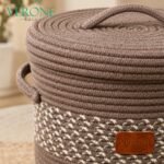 Premium Laundry Hamper | Storage Basket with Lid | LB04 | VERONE RUGS - Image 2