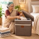 Premium Rectangular Laundry Hamper | Storage Basket with Lid | LB01| VERONE RUGS - Image 6