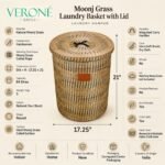 Premium Laundry Hamper | Storage Basket with Lid | SG03 | VERONE RUGS - Image 9